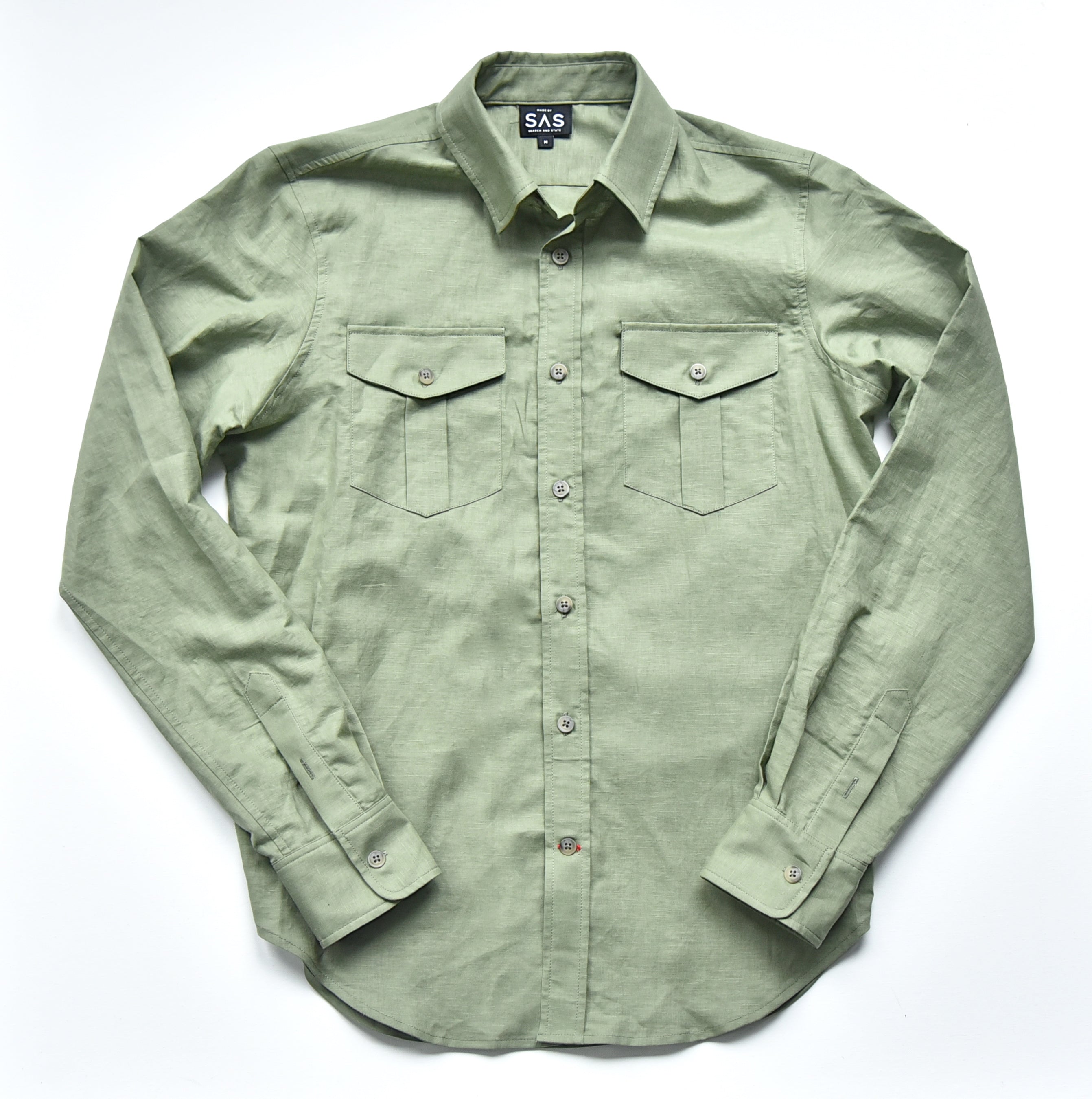 Linen Roll Tab Utility Shirt – Search and State